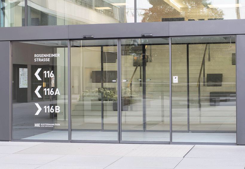 title='铝边框自动感应门' 