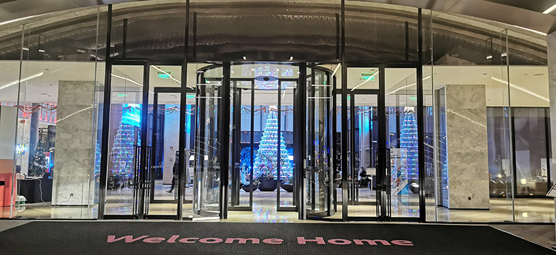 不锈钢自动旋转门