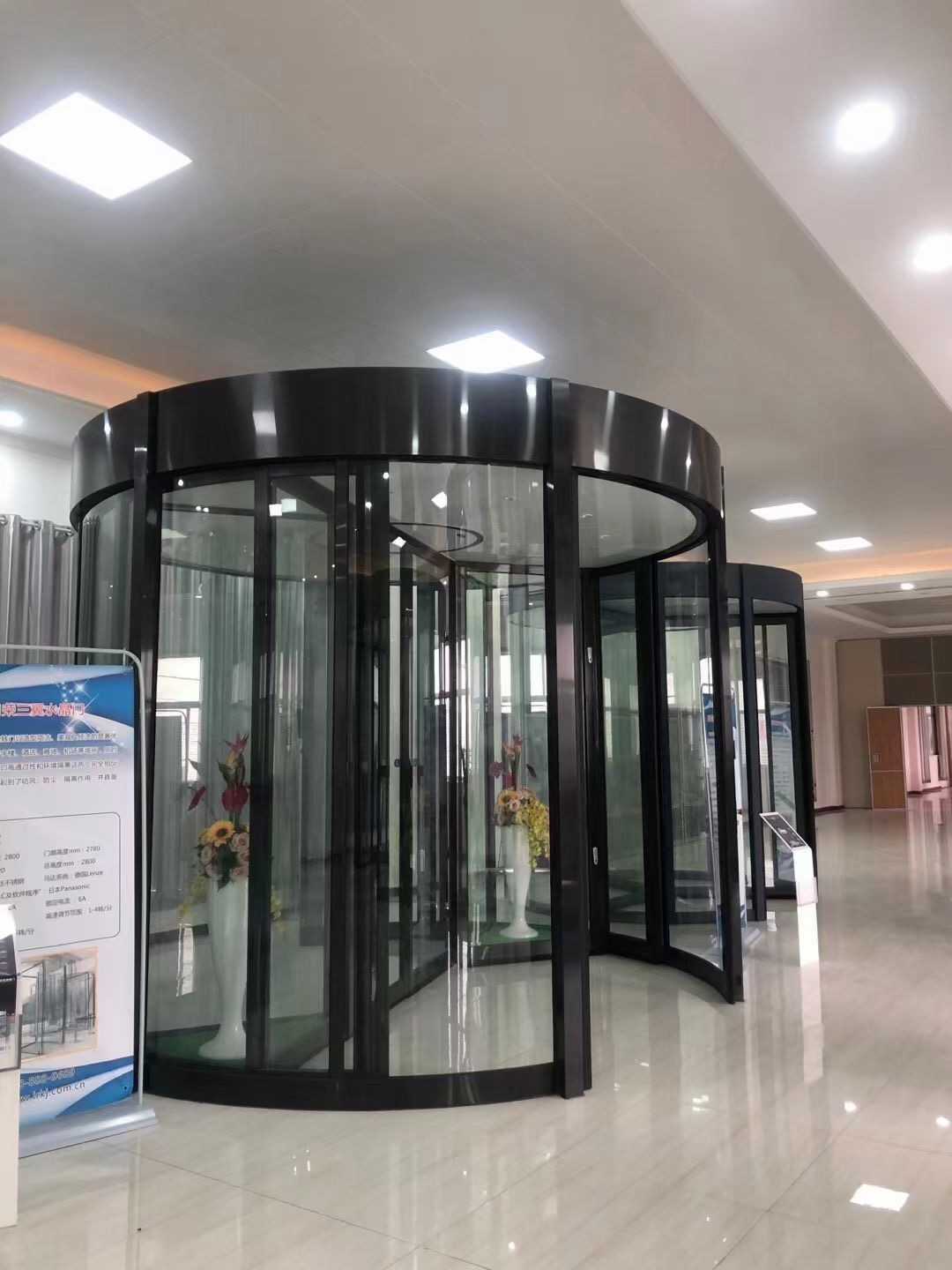 不锈钢电动旋转门